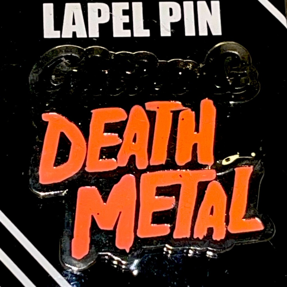 Glitter & Death Metal Enamel Pin. NIP